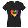 Lgbt Heart Women's V-Neck T-Shirt