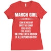 Super March Girl Ladies Fitted T-Shirt