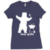 bear grills bbq funny Ladies Fitted T-Shirt