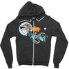 astronaut dog Zipper Hoodie