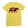 papa christmas bear Ladies Fitted T-Shirt