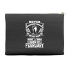Never Underestimate Old Man Who Was Born February Accessory Pouches