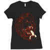 banana eating lion Ladies Fitted T-Shirt