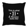 21st birthday Throw Pillow