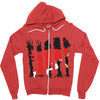 red running hood Zipper Hoodie