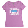 this is what an awesome plumber looks like Women's Triblend Scoop T-shirt