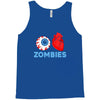i heart zombies scary eye bloody heart halloween Tank Top