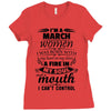 I Am A March Women Ladies Fitted T-Shirt