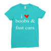 boobs &amp; fast cars Ladies Fitted T-Shirt