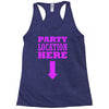 party location here Racerback Tank