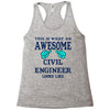 awesome civil engineer looks like Racerback Tank