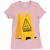 caution bananas Ladies Fitted T-Shirt