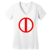 deadpool logo avengers marvel comics gift Women's V-Neck T-Shirt
