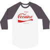 enjoy cocaine funny gray 3/4 Sleeve Shirt