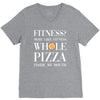fitness? more like fitness whole pizza inside my mouth V-Neck Tee