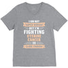 I am Not Super Woman But I'm Fighting Uterine Cancer So Close Enough V-Neck Tee