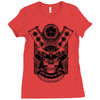 samurai skull Ladies Fitted T-Shirt