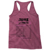 June Girl Facts Gemini Racerback Tank