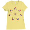 rainbow flower Ladies Fitted T-Shirt