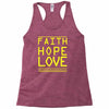 faith, hope and love Racerback Tank