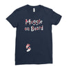 Muggle On Board Floral Ladies Fitted T-Shirt