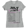 July Girl Facts Cancer Ladies Fitted T-Shirt