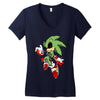 zombie sonic Women's V-Neck T-Shirt