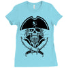 skull with beard Ladies Fitted T-Shirt