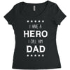 i have a hero i call him dad 2 Women's Triblend Scoop T-shirt