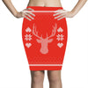 ugly deer christmas Pencil Skirts