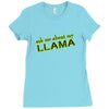 ask me about my llama Ladies Fitted T-Shirt