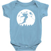 skiier moon moonlight silhouett Baby Bodysuit