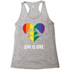 Love Is Love LGBT Rainbow Heart Racerback Tank