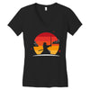 Samurai Sunset Women's V-Neck T-Shirt