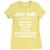 Super July Girl Ladies Fitted T-Shirt