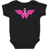 breast cancer wonder woman Baby Bodysuit