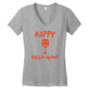 halloween happy hallowine Women's V-Neck T-Shirt