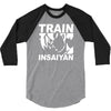 silver edition train insaiyan dragonball z insane bodybuilding goku 3/4 Sleeve Shirt