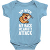 my neck my back my anxiety attack opossum guys tee Baby Bodysuit
