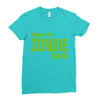 daddy's little zombie hunter Ladies Fitted T-Shirt