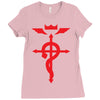 fma full metal alchemist cross inspired ladies Ladies Fitted T-Shirt