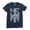 neyma white logo Ladies Fitted T-Shirt