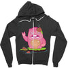 mrs yetti and her poops Zipper Hoodie