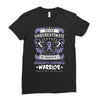 Never Underestimate The Strength Of A Hodgkins Cancer Warrior Ladies Fitted T-Shirt