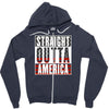 straight outta america Zipper Hoodie