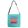 push me around granny Adjustable Strap Totes