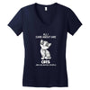 all i care about are cats and like 3 people Women's V-Neck T-Shirt