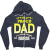 proud dad nurse Zipper Hoodie