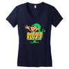 raised by elves elf christmas Women's V-Neck T-Shirt