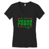 May The Vegan Force Be With You Women's V-Neck T-Shirt